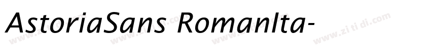 AstoriaSans RomanIta字体转换